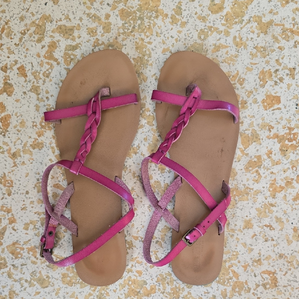 Mossimo Supply Co. Fuchsia Braided Sandals
